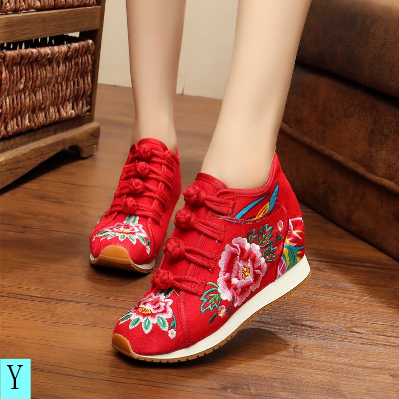 Giày Búp Bê Thêu Họa Tiết Dân Tộc Xinh Xắn Dành Cho Nữ