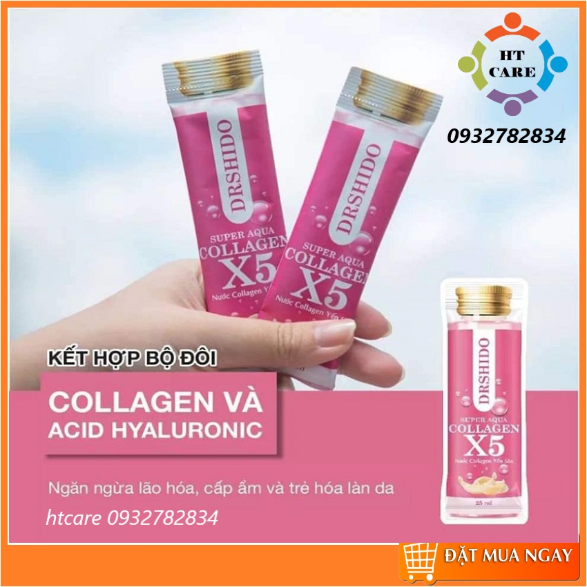 💥Combo 2 hộp Collagen X5 yến sào Nhật Bản Dr Shido Super Aqua