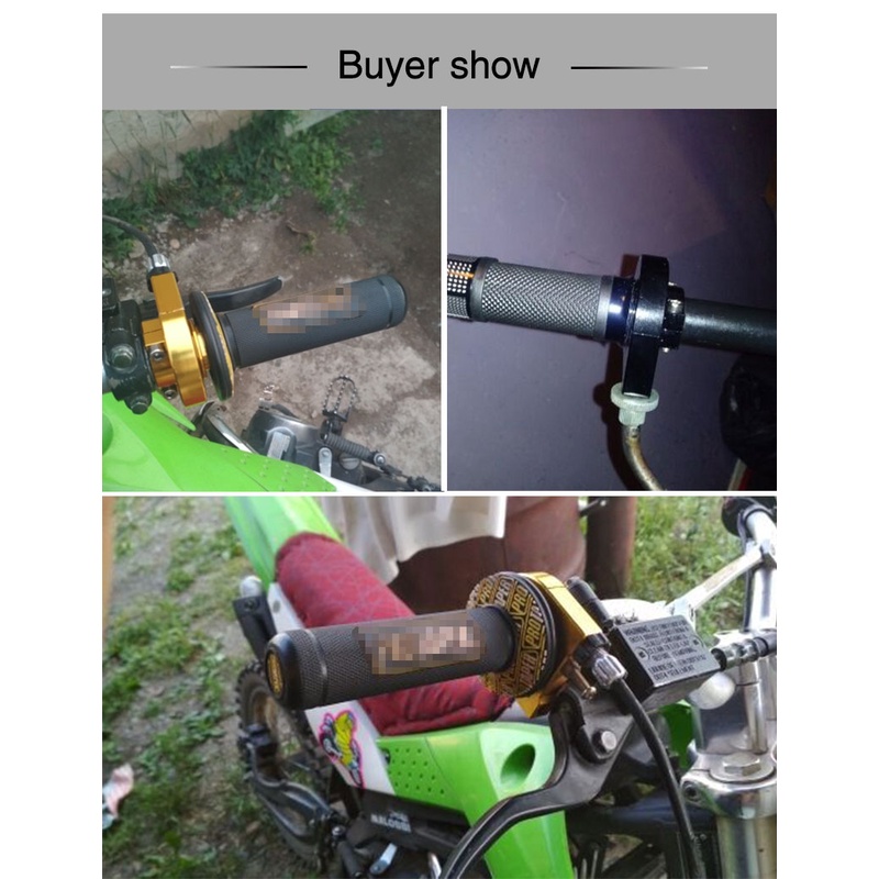 Tay Ga Xoắn CNC 22mm Bằng Nhôm Kèm Dây Cáp Gia Tốc Cho Xe Máy