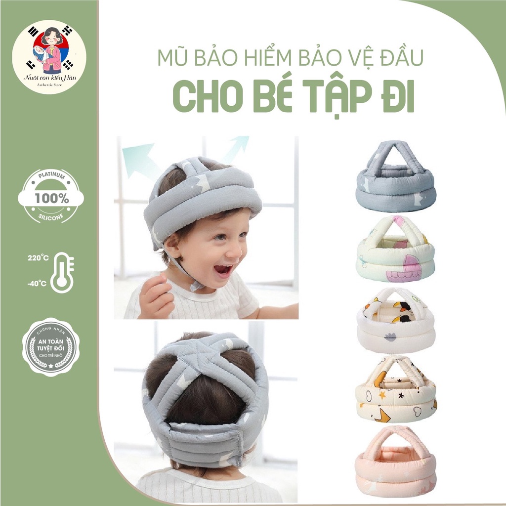Mũ Bảo Hiểm Bảo Vệ Đầu Cho Bé Tập Đi, Tập Bò Chống Ngã Va Đập Cho Trẻ Từ 5-36 Tháng Tuổi