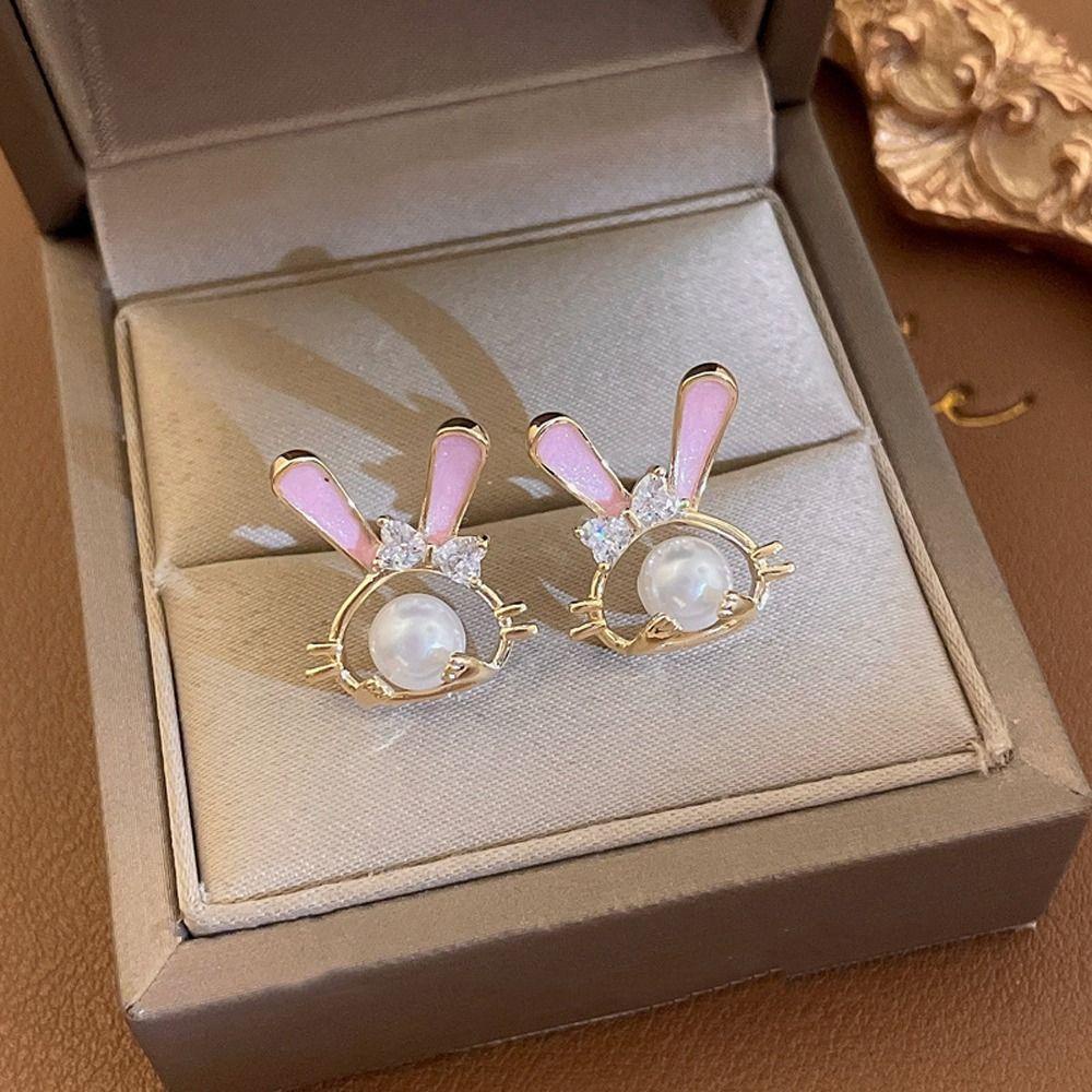 Khuyên Tai Hình Thỏ Phong Cách Hàn Quốc Dễ Thương Dành Cho Nữ