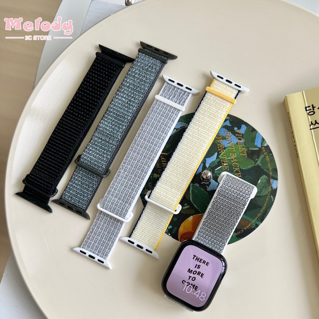 Dây Đeo nylon 49mm Cho iwatch ultra 8 7 6 se 5 4 3 45mm 41mm 40mm 44mm 42mm 38mm