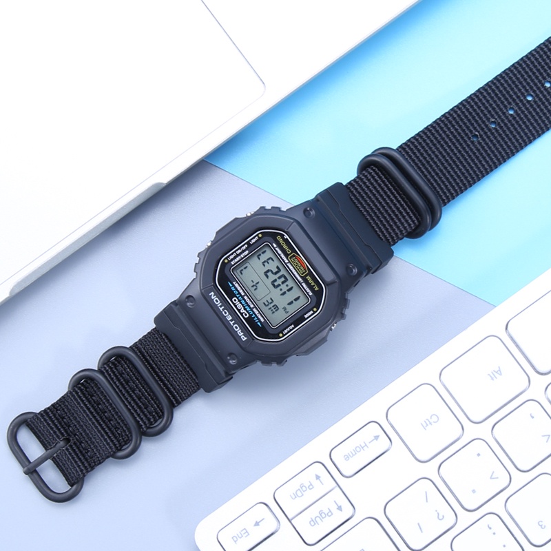 Dây Đeo Nylon 16mm Cho Đồng Hồ Casio G-Shock GA120 GA100 5600 GWM5610 DW6600