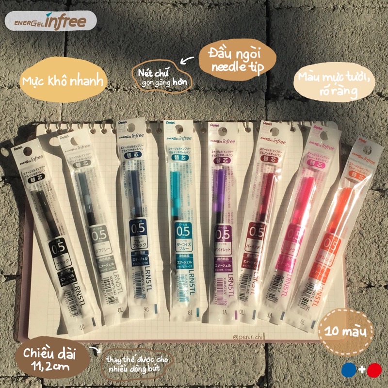 Ngòi bút Thay Thế Pentel Energel Infree - Cỡ ngòi 0.5mm