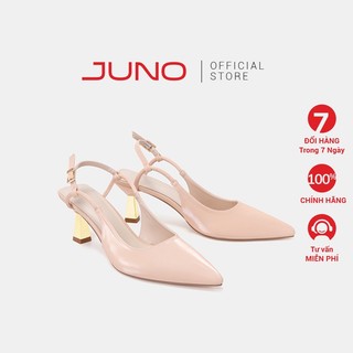 Giày Cao Gót 7cm Nữ Thời Trang JUNO Slingback Quai Thắt Nút CG07131
