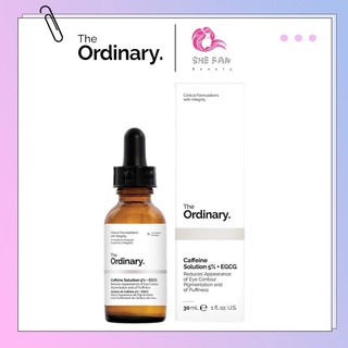 Serum the ordinary Caffeine Solution 5%+EGCG 30ml Sửa mờ nếp nhăn vùng mắt, làm mờ quầng thâm mắt