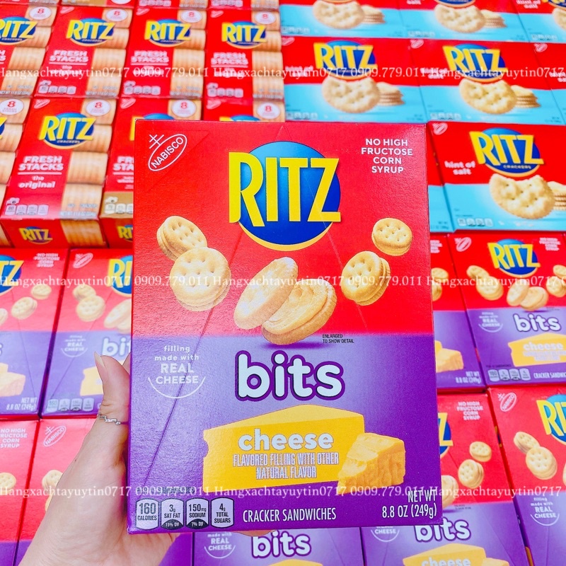 Bánh Ritz cracker cheese bánh ritz kẹp phô mai thơm ngon hàng chuẩn Mỹ 294g