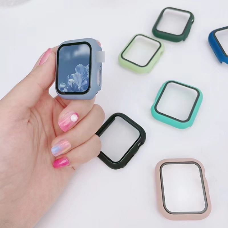 Kính Ốp Bảo Vệ Mặt Đồng Hồ 49mm 45mm 41mm 44mm 40mm Cho iWatch Ultra 8 7 Se 6 5 4