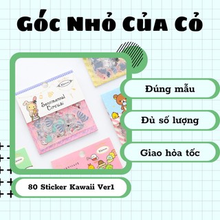 80 miếng dán sticker túi dễ thương sinh viên văn phòng phẩm album, trang trí RILAKKUMA gocnhocuaco