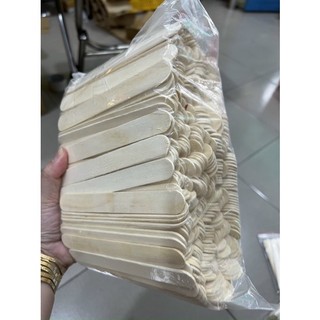 25 Que đè lưỡi 1.8cm x 15cm, que kem gỗ hanmade
