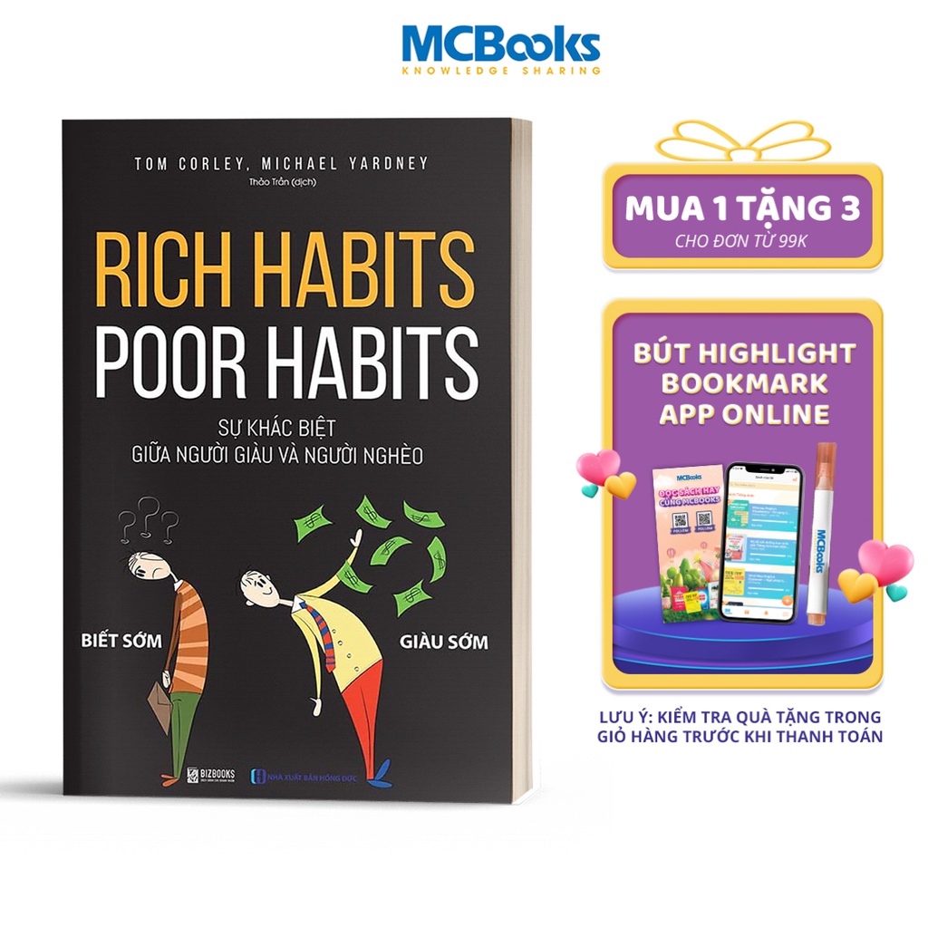 Sách - Rich habits poor habits Sự Khác Biệt Giữa Người Giàu Và Người Nghèo - BizBooks