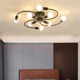 Đèn chùm ốp trần phong cách vintage đèn trần lốc xoáy độc đáo