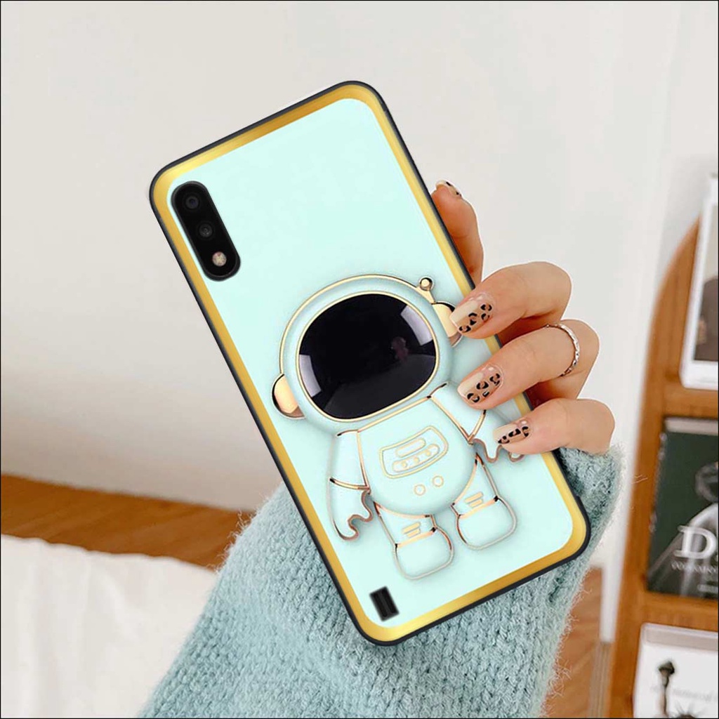 Ốp lưng Samsung A01 / A02 in hình hiệu ứng 3D phi hành gia robot đáng yêu, ốp rẻ đẹp