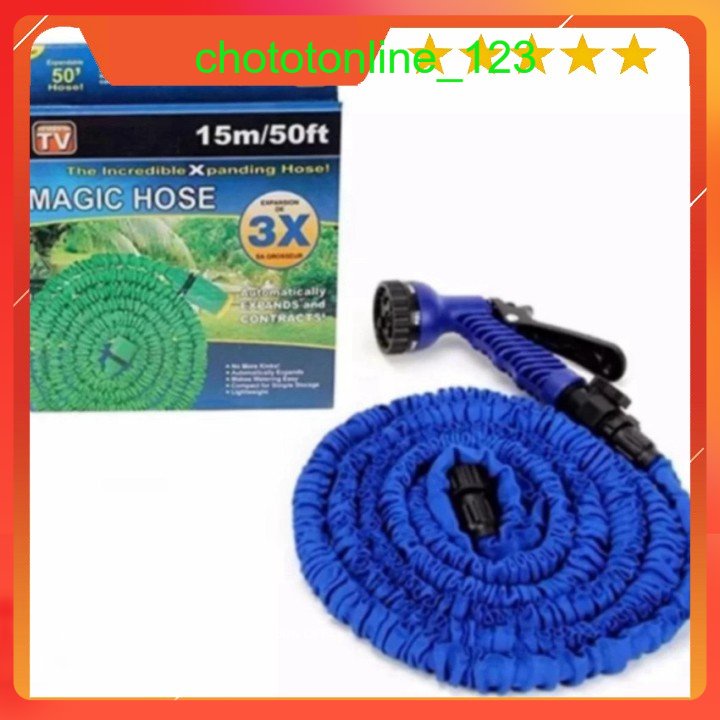 Vòi Phun Nước Giãn Nở Magic Xhose Đa Năng 15m - 30m - Vòi Rửa Xe, Tưới Cây