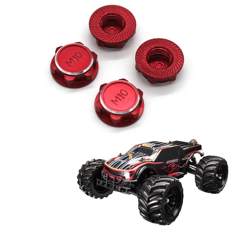Bộ 4 Đai Ốc Kim Loại 17mm M10 NT002 Cho JLB Racing CHEETAH 11101 21101 J3 Tỉ Lệ 1 / 10