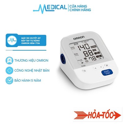 [Hoả Tốc HCM]Máy đo huyết áp bắp tay tự động OMRON HEM-7156/HEM-7156T/HEM-7194T1 vòng bít ôm sát tay