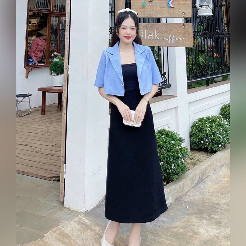 Chân váy suôn dáng chữ A, 2 lớp