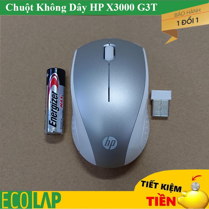 Chuột Không Dây HP X3000 G3T sử dụng được trên cả mặt kính + tặng kèm pin xịn