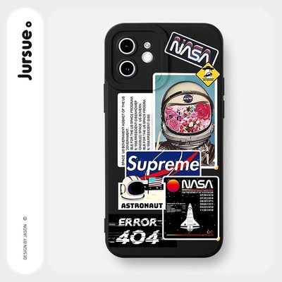 Ốp lưng JURSUE mềm chống bẩn hình độc lạ ngầu đen Cho iPhone 17 16 15 14 13 12 11 Pro Max SE 2020 X XR XS ip 8 7 Plus Y2616