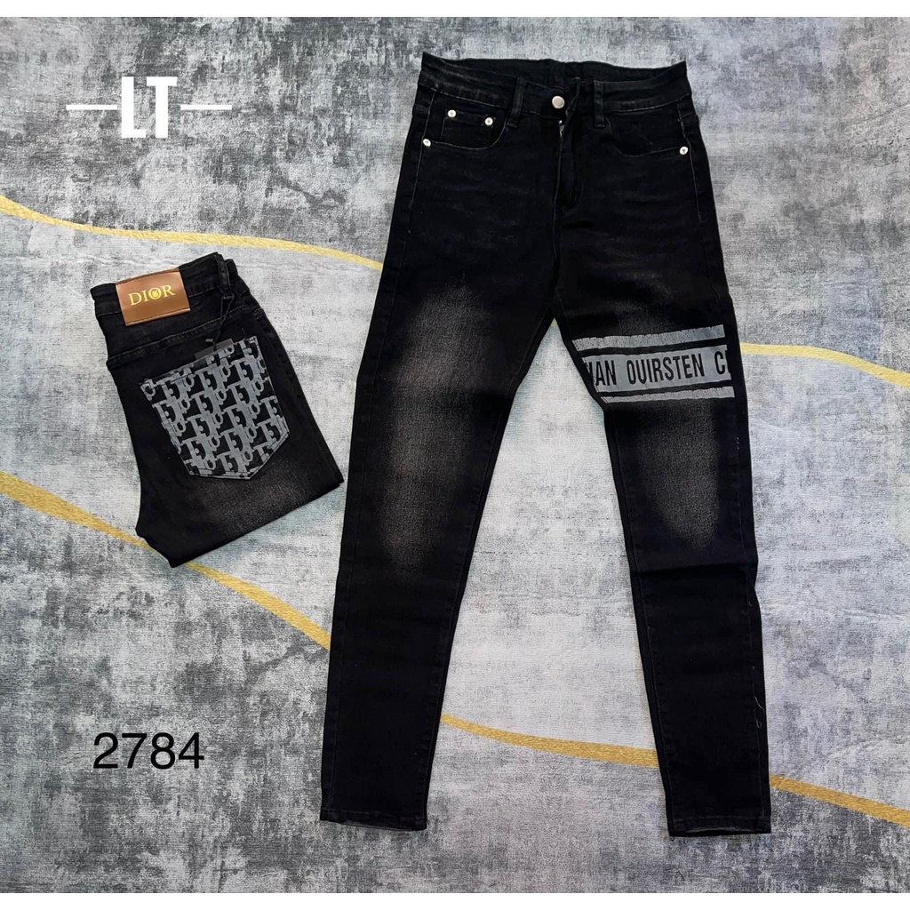 Quần jean nam đen cao cấp chất bò form dáng skiiny co giãn mẫu mới-AHFASHION