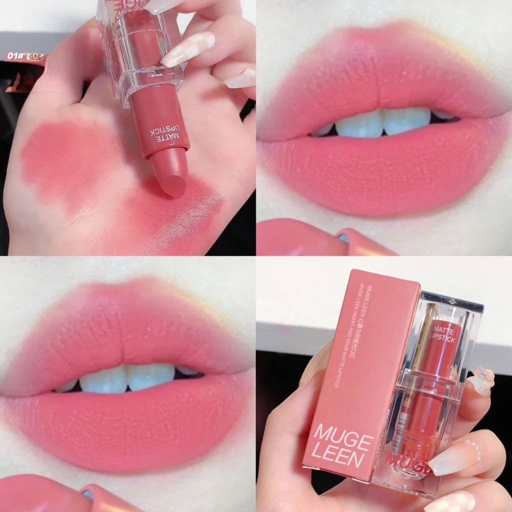 Son Môi MUGE LEEN Màu Nhung Lì Trong Suốt Lâu Trôi