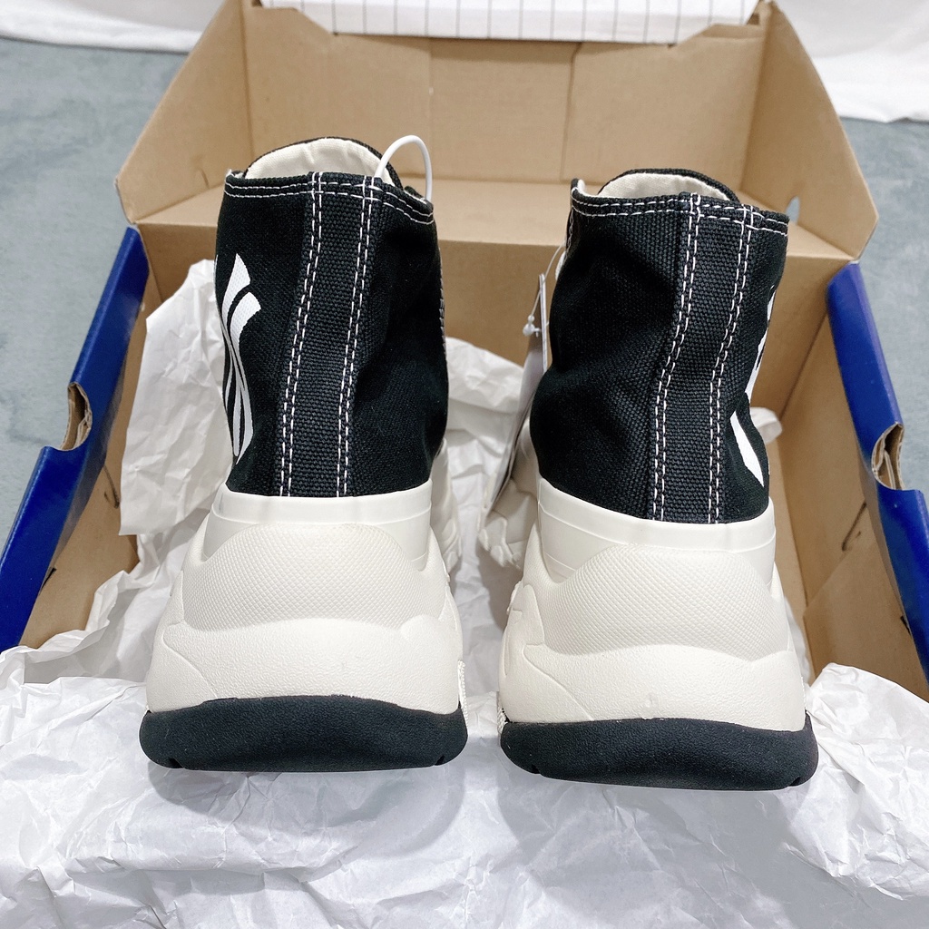Giày MLB Chunky High New York Yankees Black ,MLB Chunky Cao cổ Đen Trắng , Trắng Full