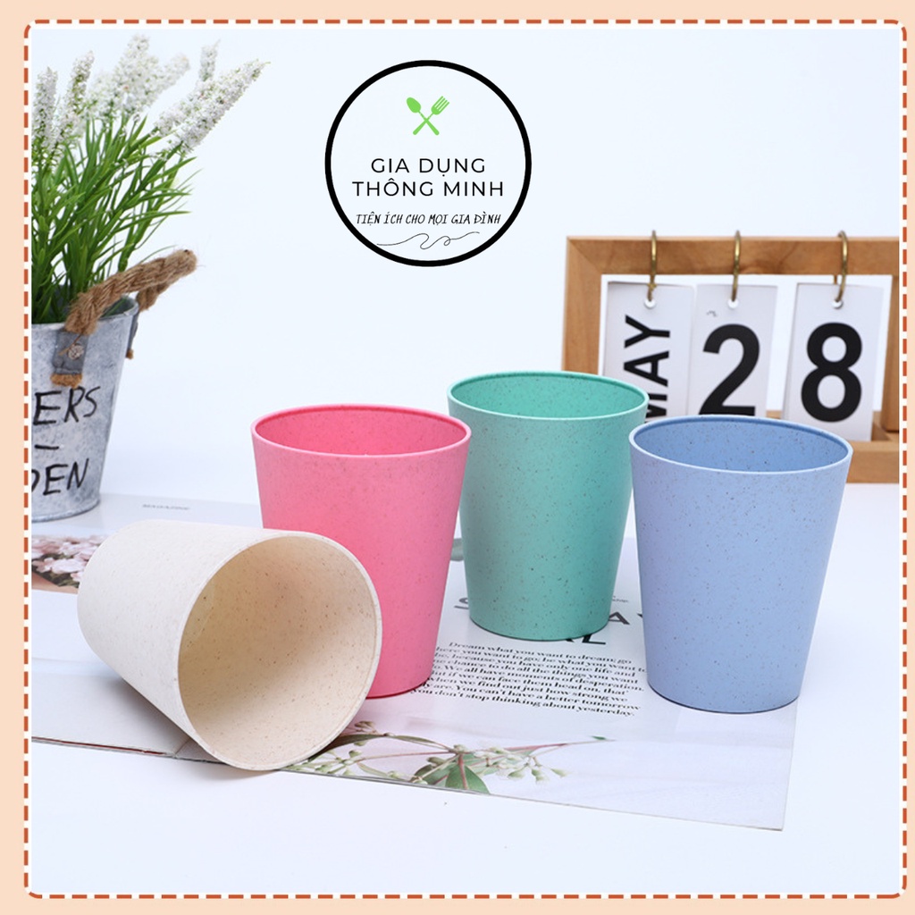 Cốc Nhựa Lúa Mạch Đa Năng, Cốc trà bằng nhựa rơm lúa mì, Cốc để bàn chải đánh răng, cốc cho nhà bếp/ phòng tắm