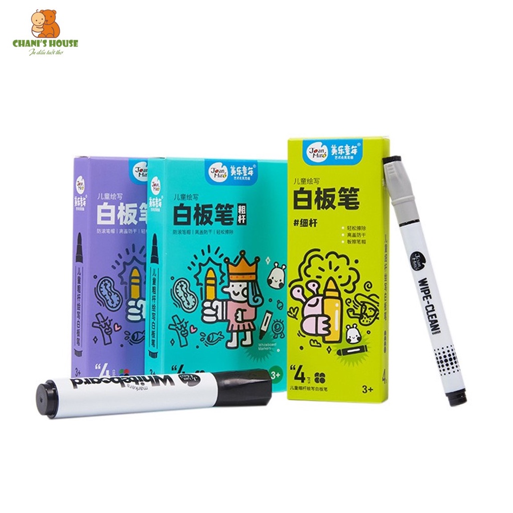 BỘ 4 BÚT DẠ VIẾT BẢNG JOAN MIRÓ DỄ DÀNG VIẾT VÀ XÓA