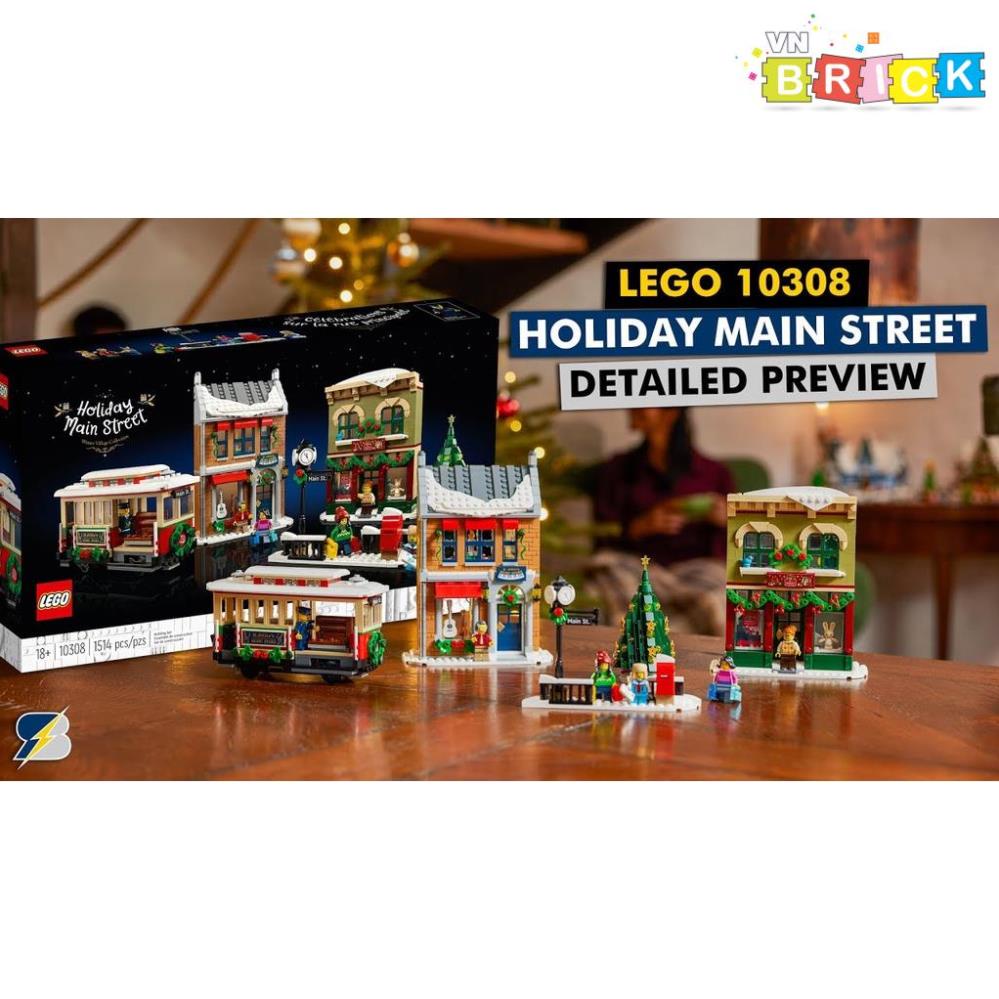 Lego Creator Expert 10308 HOLIDAY MAIN STREET ĐƯỜNG PHỐ NGÀY GIÁNG SINH  Chính Hãng