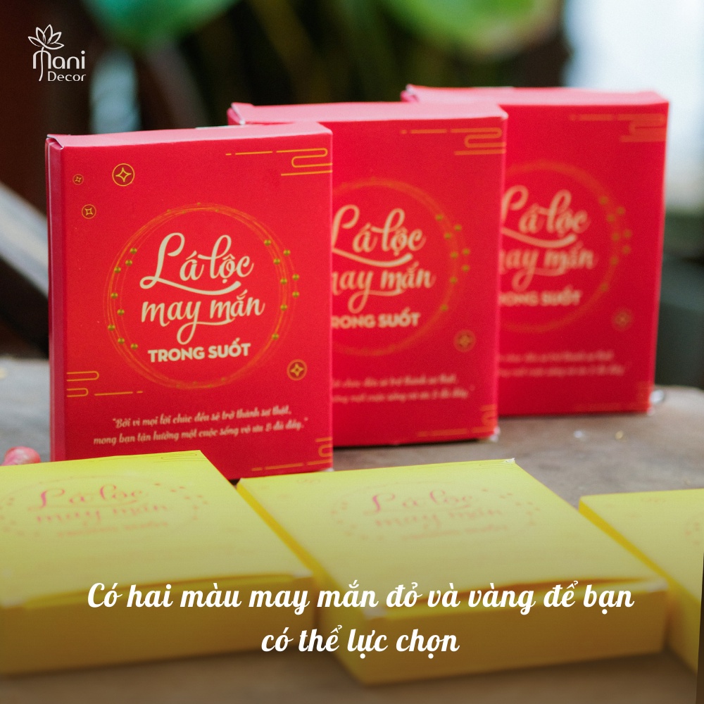 Lá lộc Trong Suốt bộ 12 dây treo may mắn trang trí Tết 2023 - Mani Decor