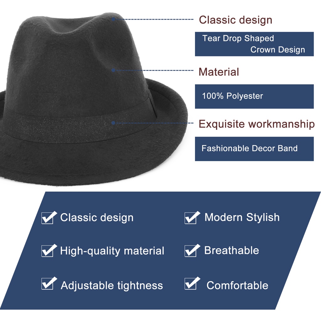 Mũ jazz phong cách cổ điển thời trang dành cho bé trai