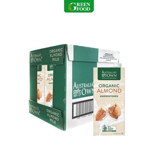 Thùng 8 hộp sữa hạt hạnh nhân không ngọt Organic Australia's Own hộp 1L (Date tháng 1.2023)
