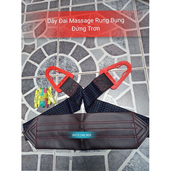 Dây đai Massage bụng đứng. Dây đai Massage rung bụng đứng trơn