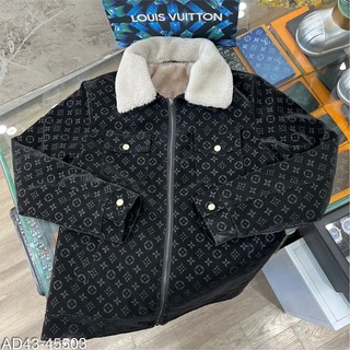 Áo khoác Da Vân L.V Cổ Lông New