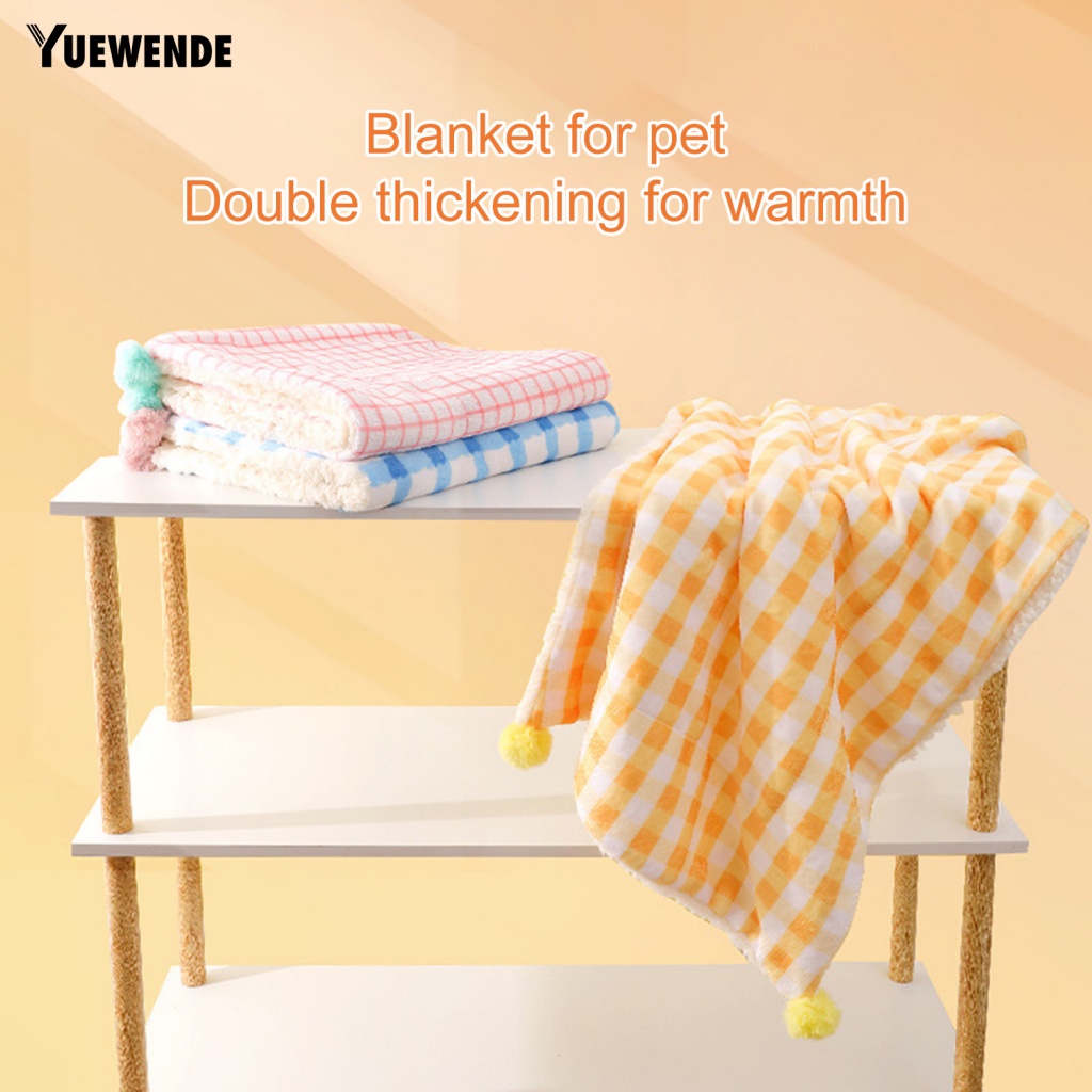 Chăn Lông Cừu Họa Tiết Kẻ Sọc Thoáng Khí Bảo Vệ Cho Cún Cưng