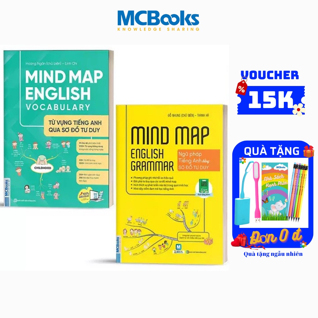 Sách - Combo Mindmap English Grammar và Mindmap English Vocabulary - Học Kèm App Online | BigBuy360 - bigbuy360.vn