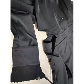 (Hàng order ) Váy sơ mi đen khoét eo phối cổ tay xoè