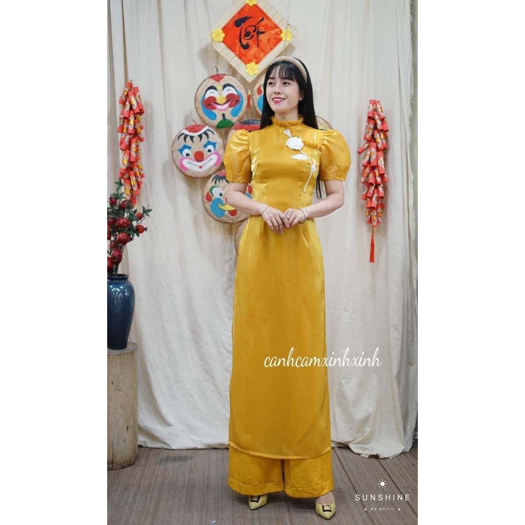 SALE Áo dài cách tân 4 tà ,ảnh chụp thật