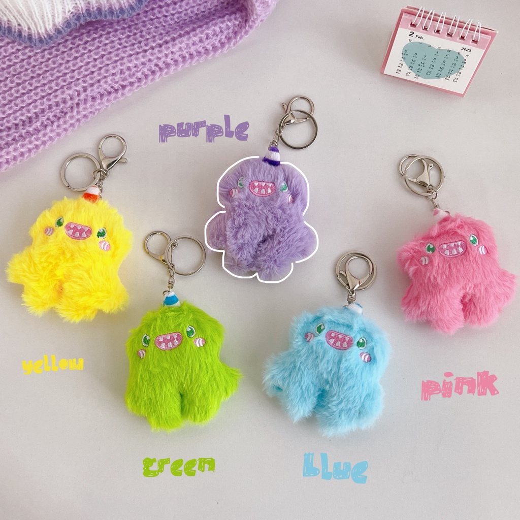 Móc Khóa Hình Quái Vật Nhồi Bông Dễ Thương