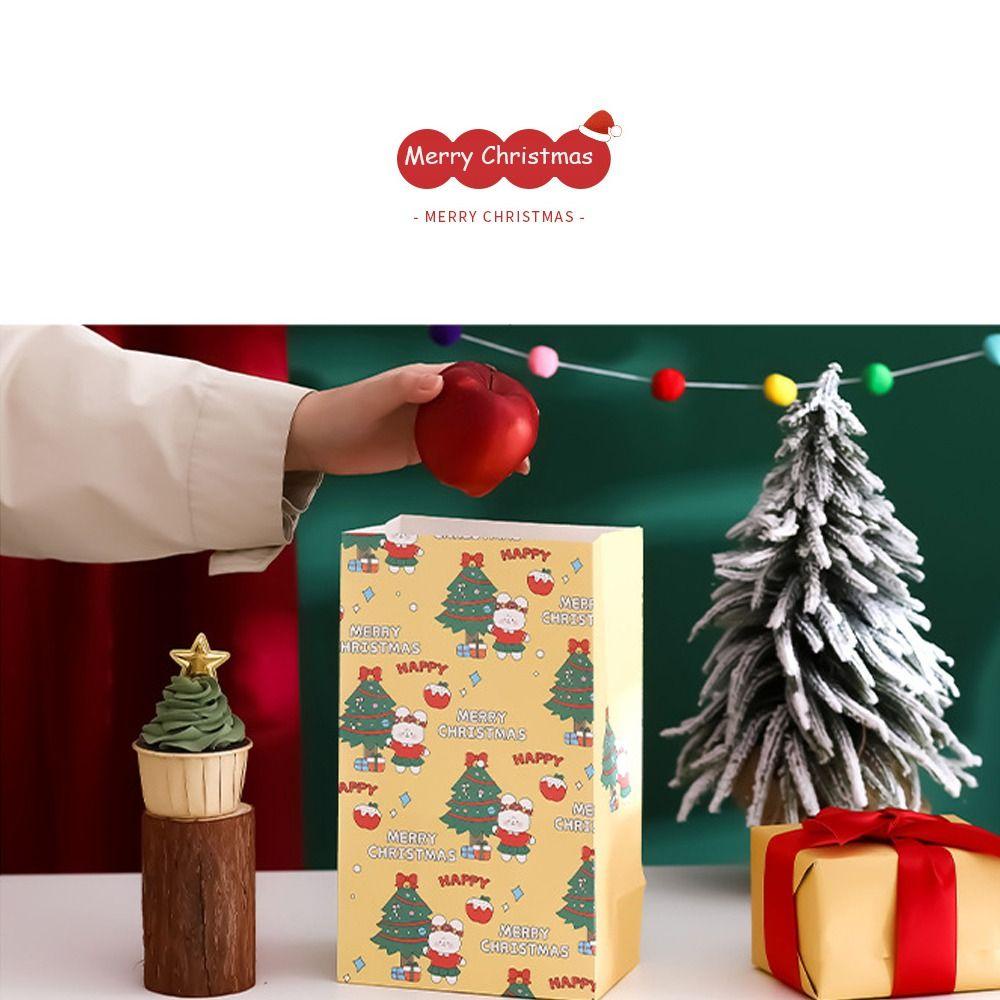 Set 24 Túi Giấy Kraft Đựng Quà Giáng Sinh Nhiều Màu Sắc