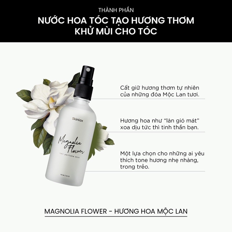 Nước Hoa Tóc Hương Hoa Skinlax 100ml Tạo Hương Thơm Và Khử Mùi Cho Tóc