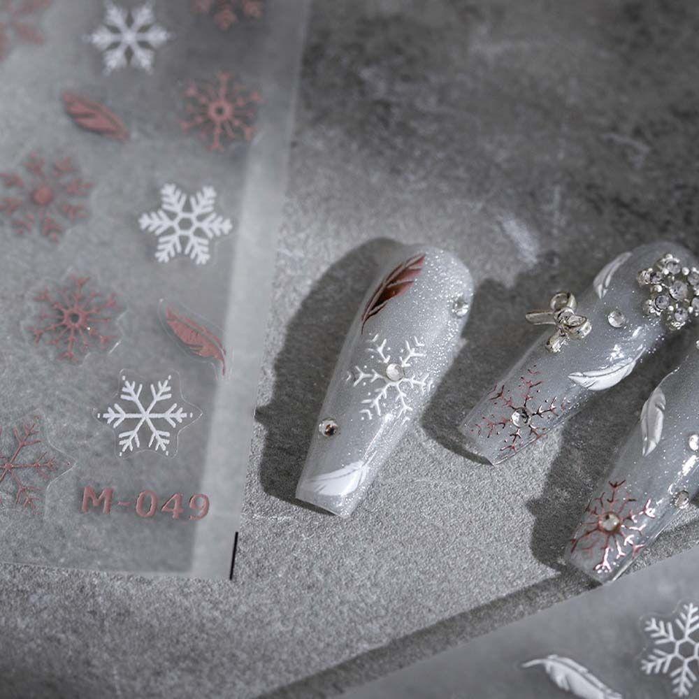 Sticker Dán Móng Tay Tự Dính Họa Tiết Giáng Sinh