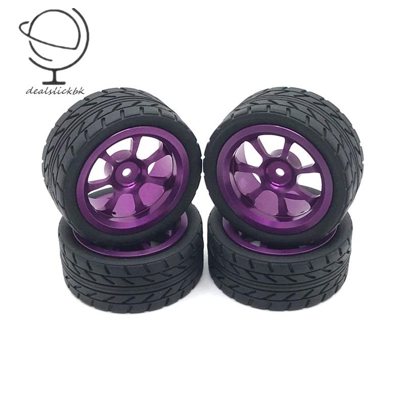 Bánh Xe Cao Su + Lốp Xe Cao Su 65mm Cho Xe Điều Khiển Wltoys 144001 A959 A959-B 124019 124018 Phụ Tùng Ô Tô RC