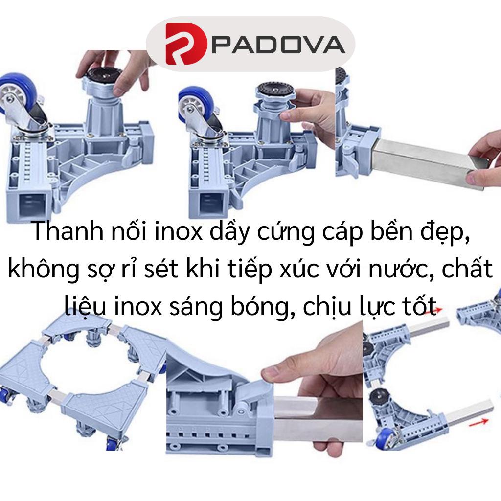 Chân Đế Kê Máy Giặt, Tủ Lạnh PADOVA 4 Bánh Xe Chống Rung, Điều Chỉnh Kích Thước 9681
