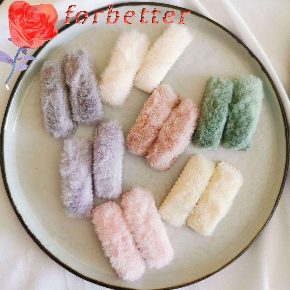 Kẹp tóc giả lông mềm cho bé gái