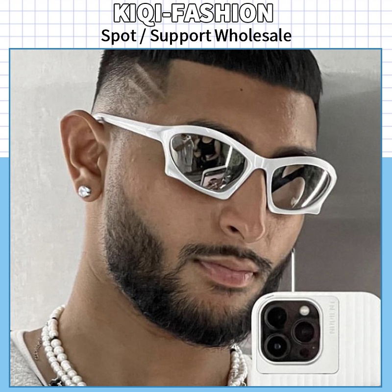 (KIQI-FASHION) COD Kính Mát Chống Tia Cực Tím Y2K Phong Cách Hip Hop Âu Mỹ Cổ Điển Thời Trang Cho Nam Và Nữ