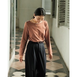 Áimee - áo thun sọc ngang dài tay