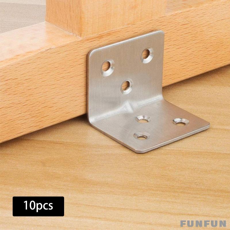 Set 10 Chốt Cài Bằng Thép Không Gỉ Góc 90 Độ Hỗ Trợ Bảo Vệ Đồ Nội Thất Tủ