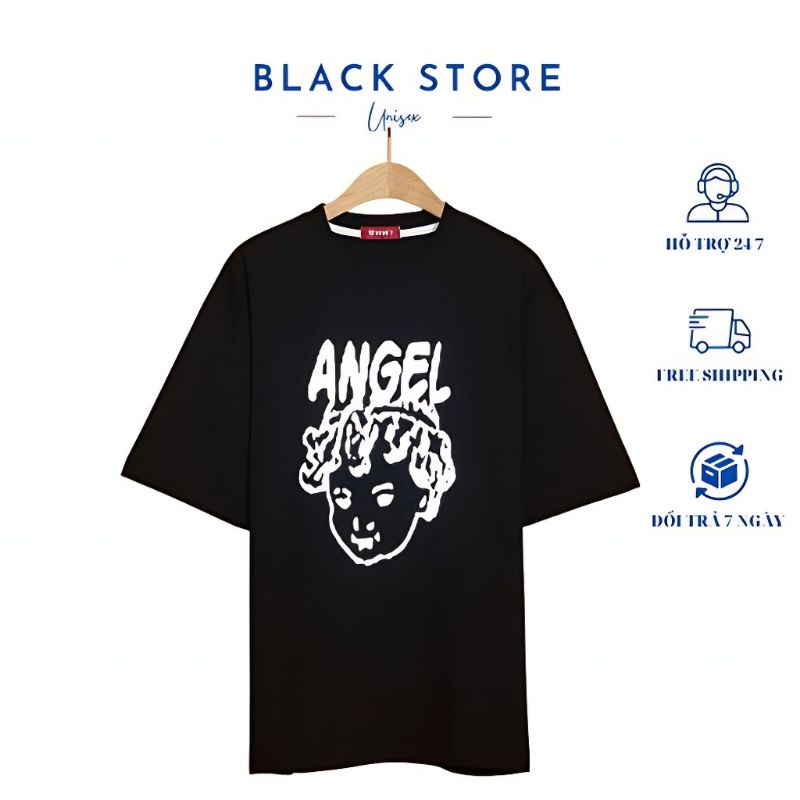 Áo Thun ANGEL Dạ Quang Unisex Nam Nữ Form Rộng Local Brand