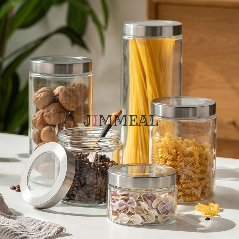 [Chính hãng] Lọ Thủy Tinh Nắp Vặn, Hũ Thủy Tinh Nắp Inox Vặn Xoáy Scybe Đựng Gia Vị, Thực Phẩm 500 900 1250 1600 2100ml